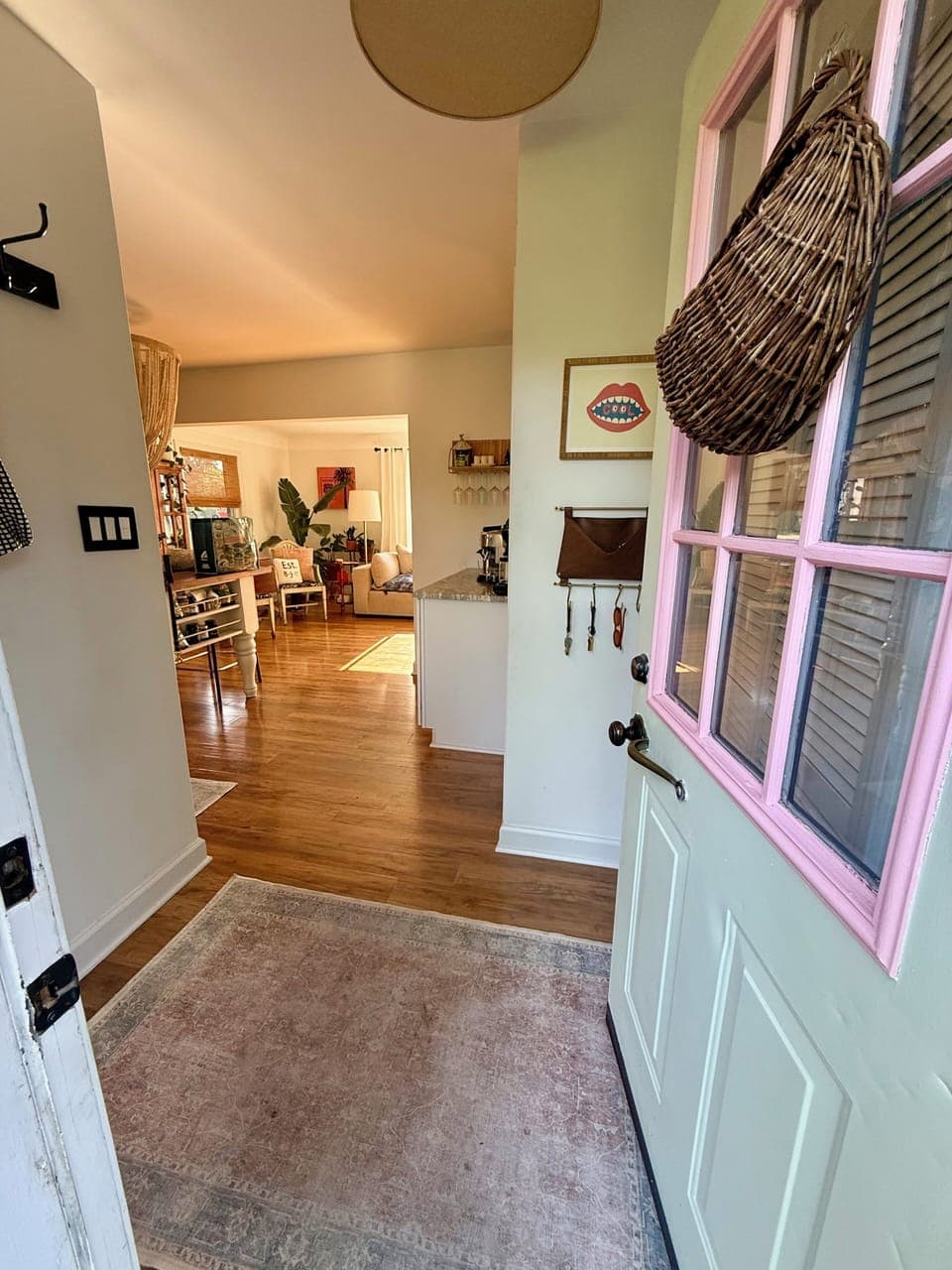 View into house from the back deck 