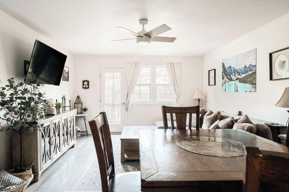 Dining and living areas