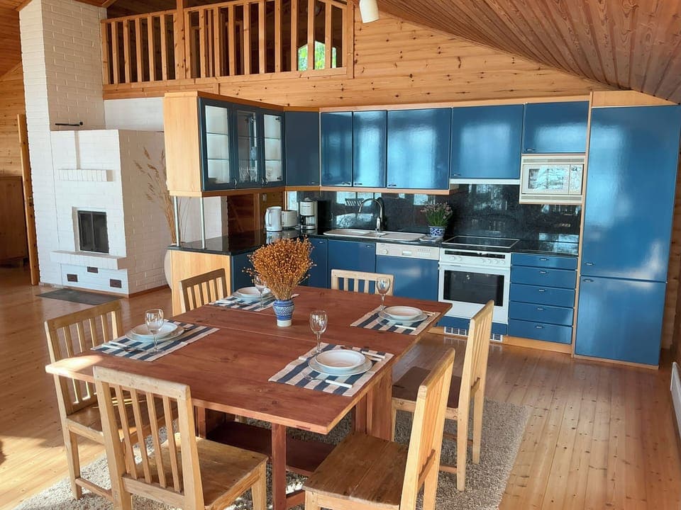 Villa kitchen and dinning areas