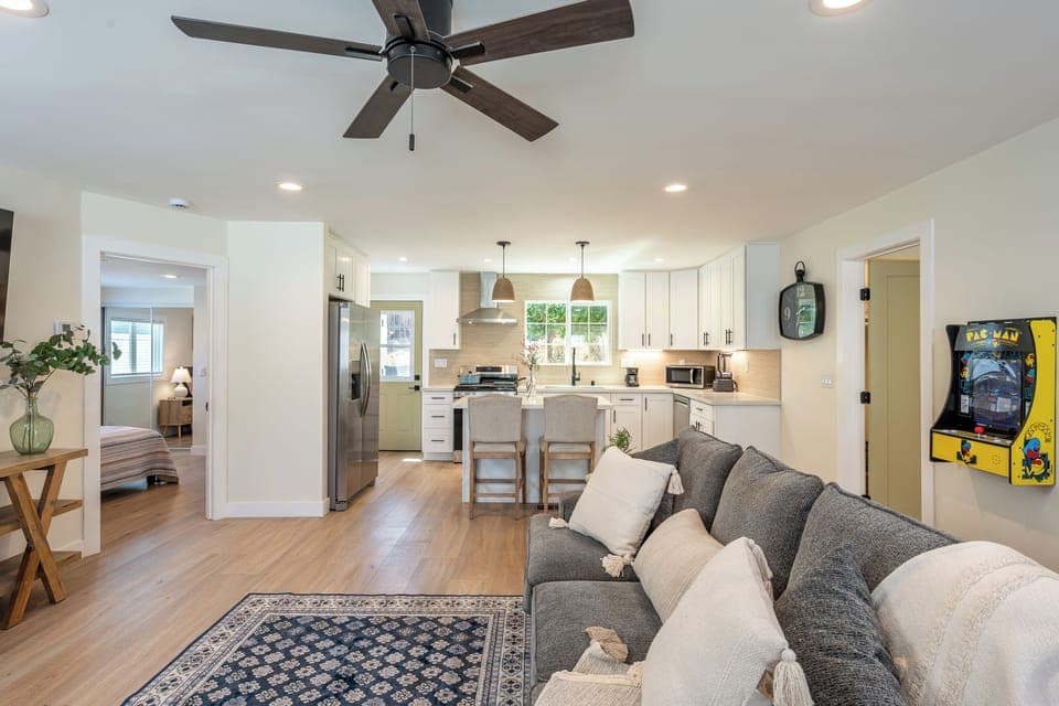 Your home away from home — complete with smart TV and natural light.