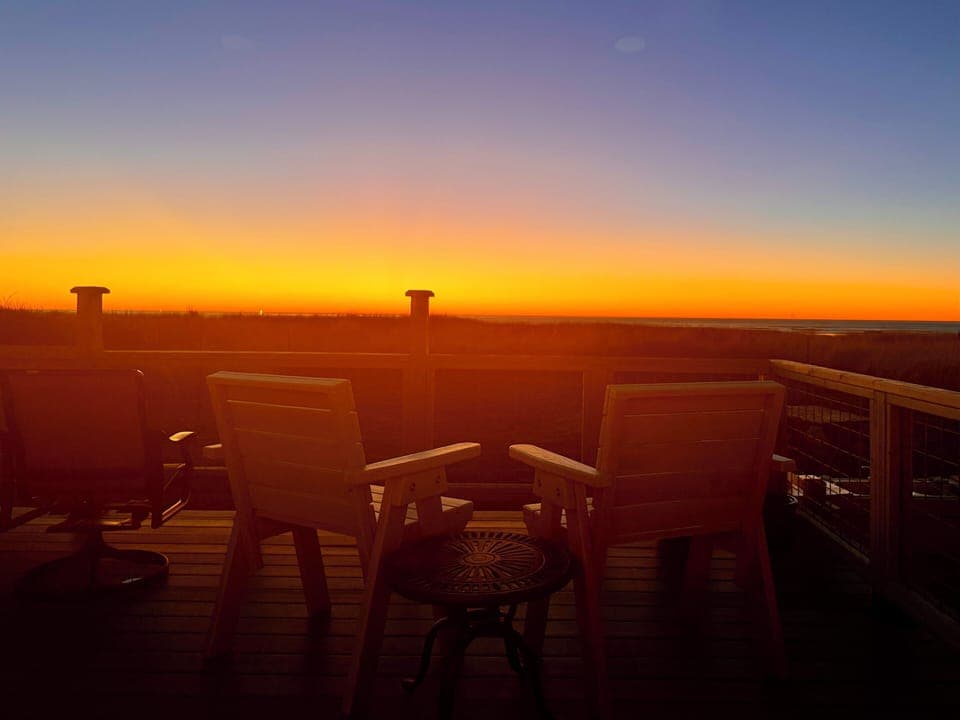 From the deck of The Pelican House - another fantastic sunset! 