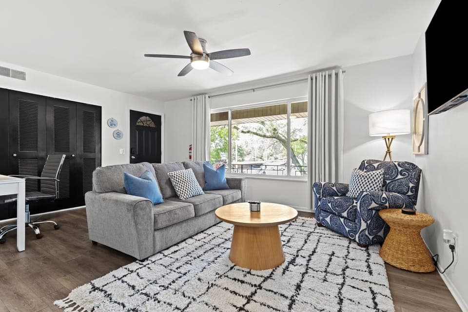 Relax and reconnect in the spacious living room, perfect for movie nights or quality time together.
