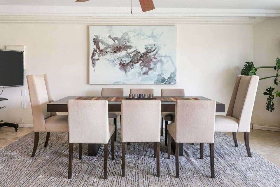 Large table for a large gathering.