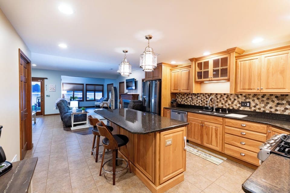 Kitchen area with everything you need for a stay in getaway!