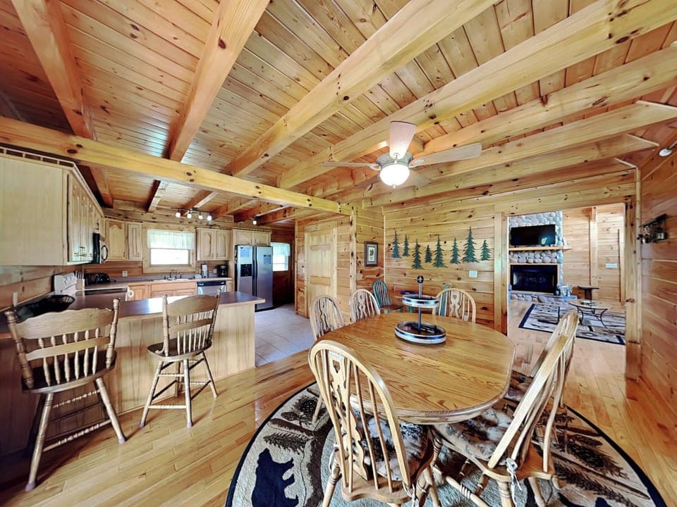 Dining Area - Seating for 6 at the Table, 2 at the Breakfast Bar + 2 Card Table