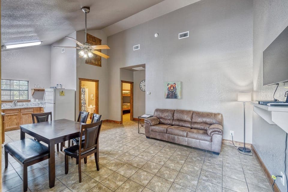 Living area, sofa bed