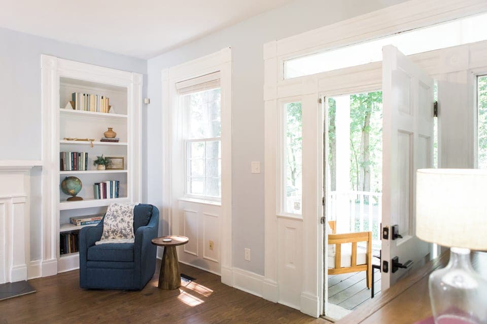 Private, serene porch off this bedroom 