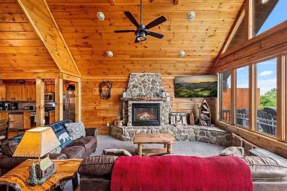 Bask in the natural light that fills our beautiful living room through the huge windows ☀️.