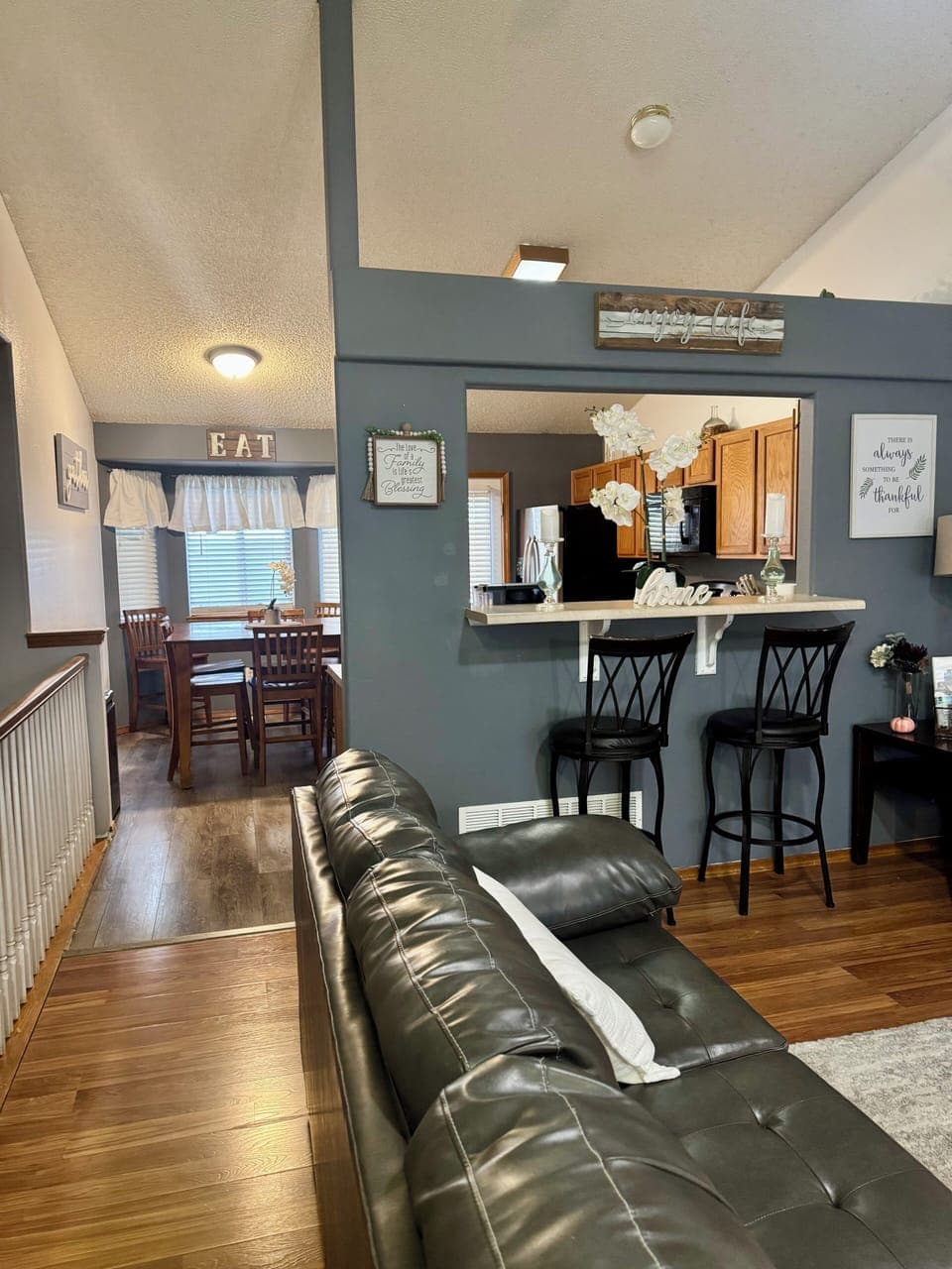 This is the welcoming view as you step inside from the front door.