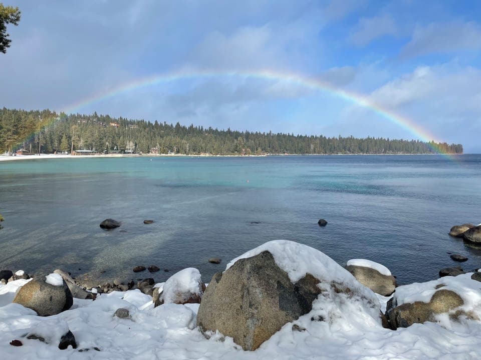 Rainbow over Meeks Bay