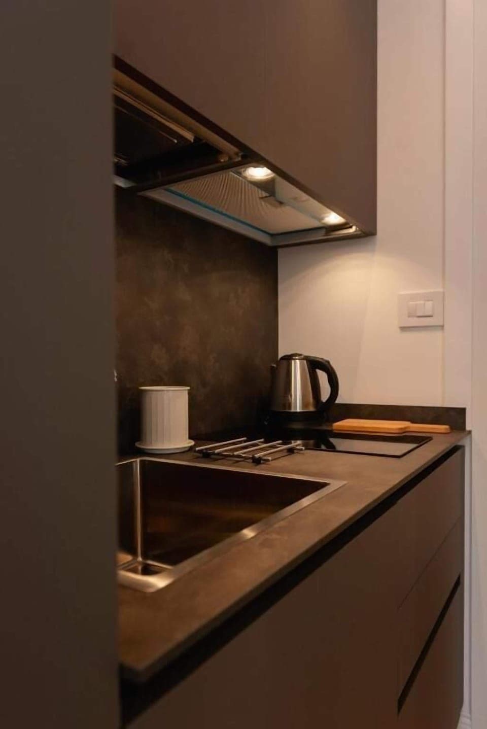 Studio | Desk, laptop workspace, blackout drapes, soundproofing