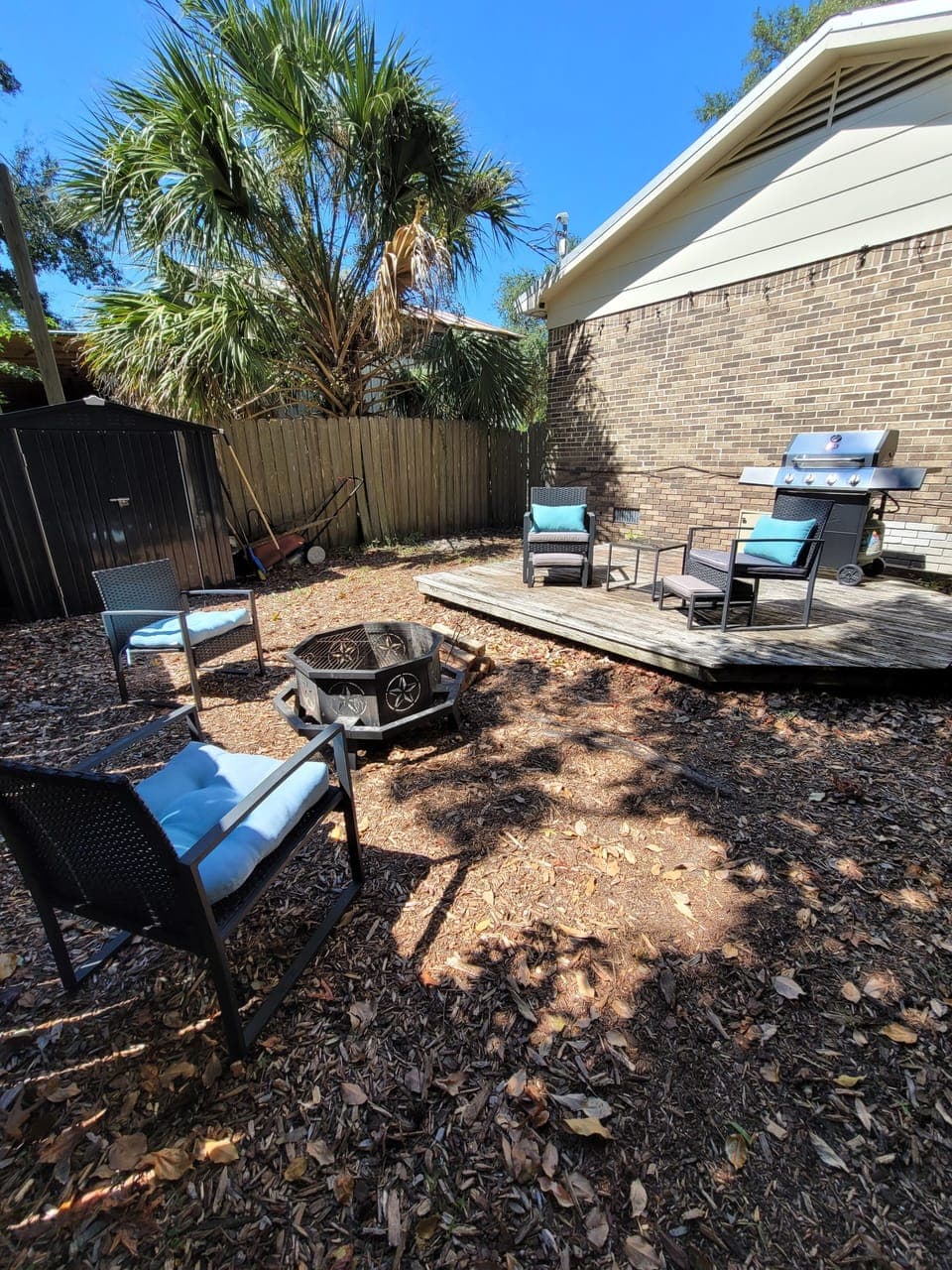 Backyard (grill and seating area)
