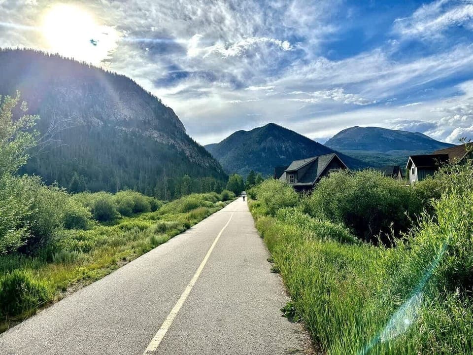 This path is right out the back door. The bike path goes in either direction to Breckenridge to Copper.