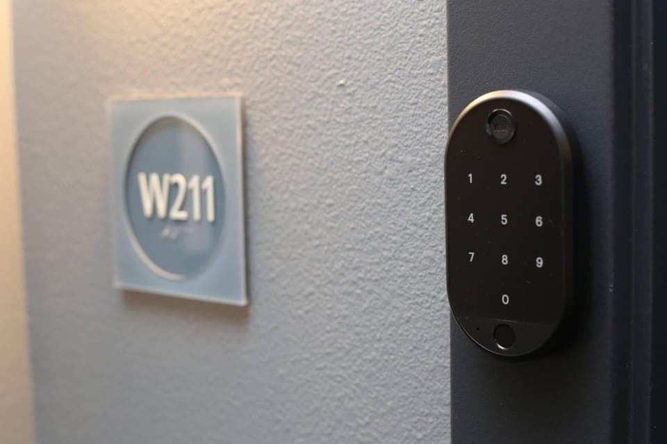 The Yale keypad at my unit entrance 