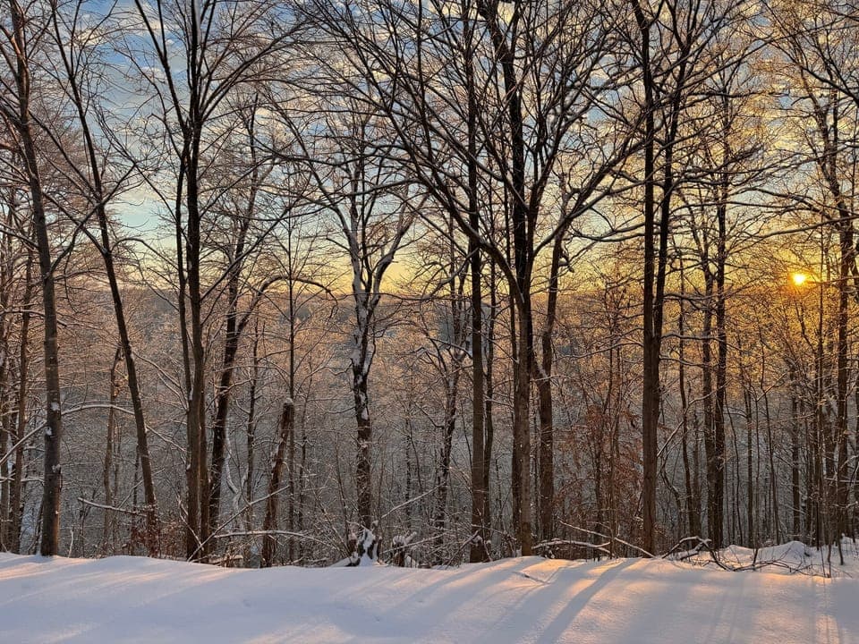 Icy Sunrise from the hot tub