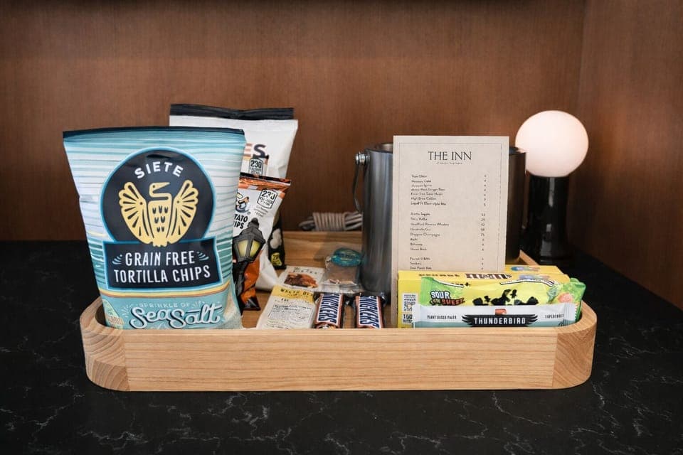 Premium bedding, down comforters, memory foam beds, minibar