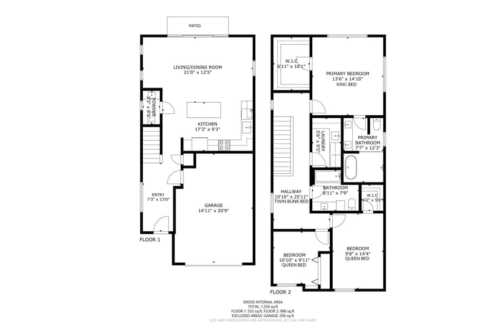 A detailed floor plan of this rental.