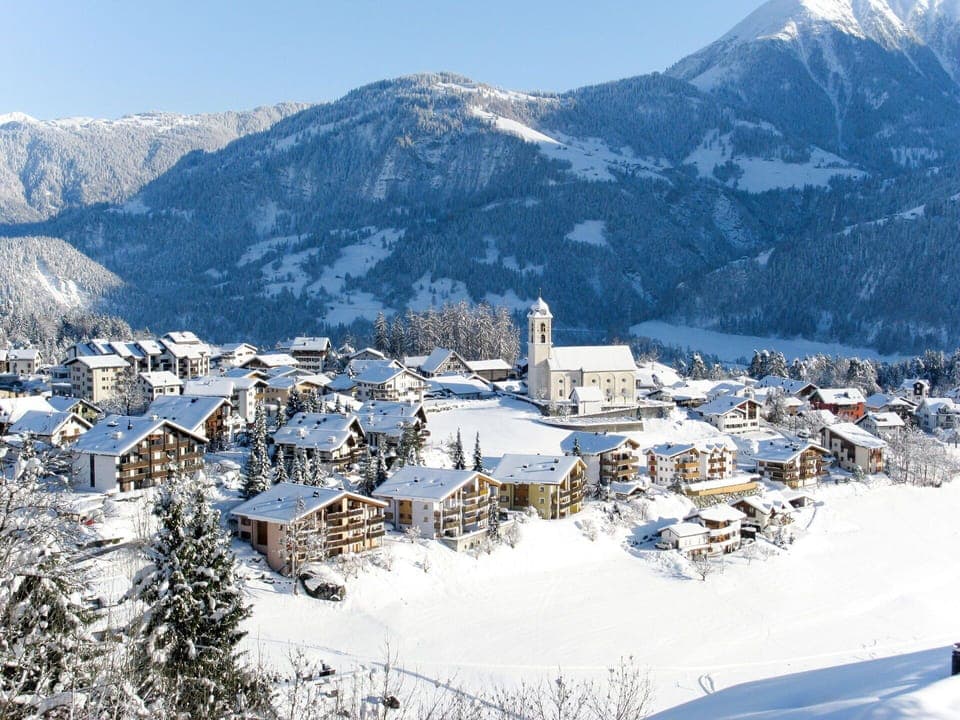 Mountainous Landforms, Snow, Mountain, Winter, Hill Station, Mountain Range, Landscape, Highland, House, Village