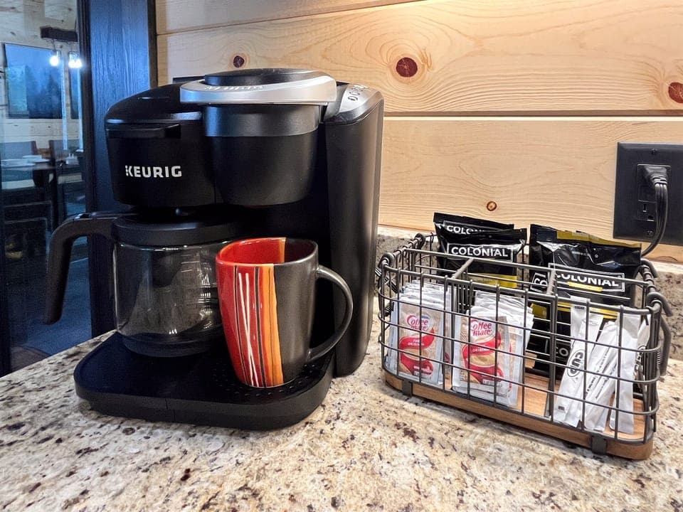 Start your mornings right with our Keurig coffee station – complete with a selection of your favorite brews.