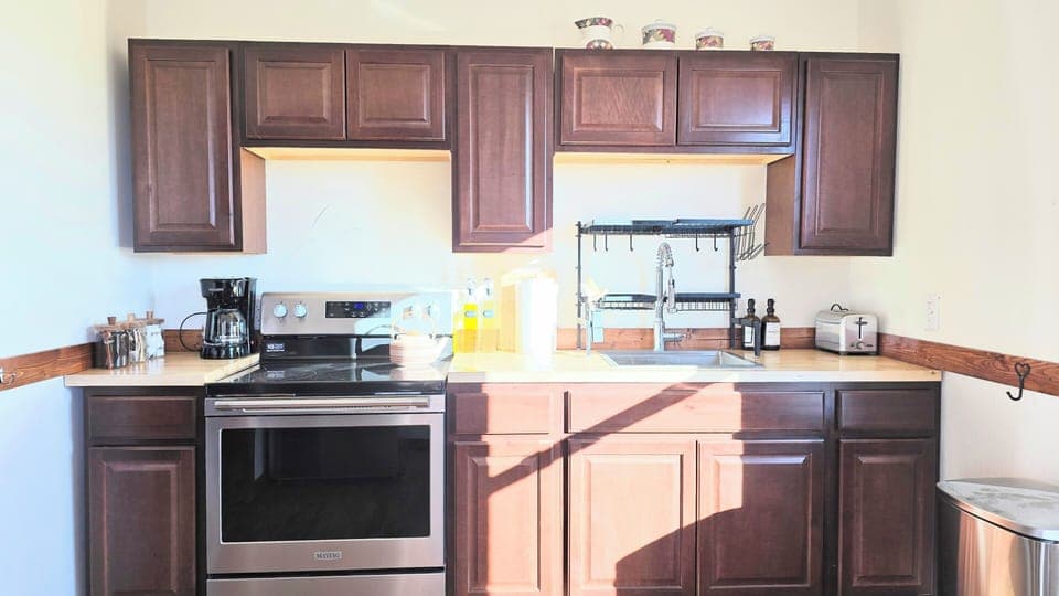 Fully stocked kitchen ready for your home cooked meals