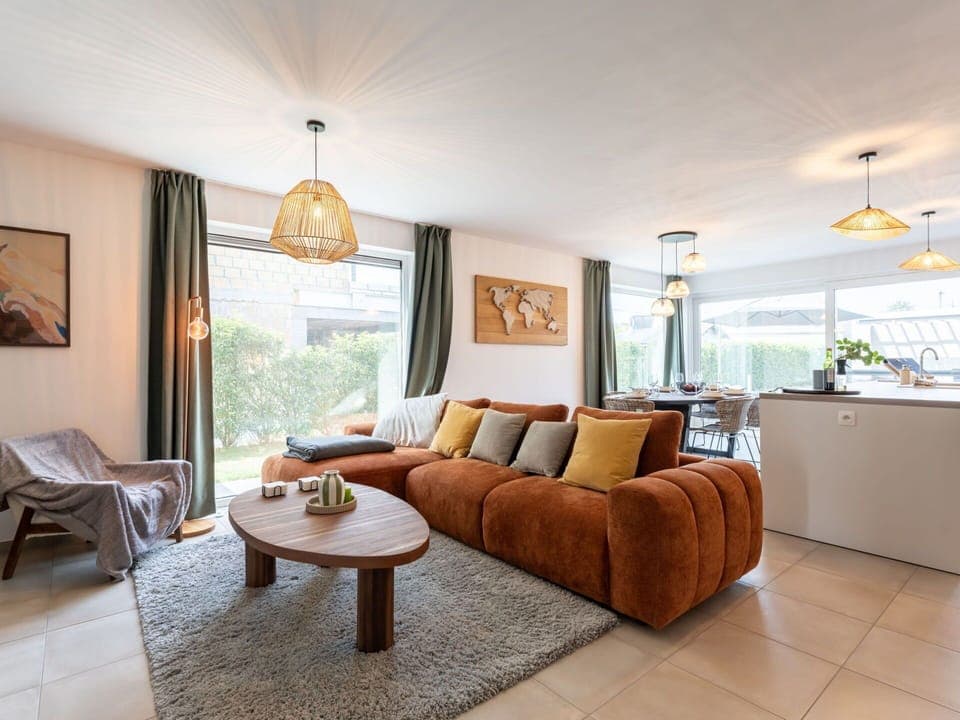 Furniture, Interior Design, Couch, Flooring, Wood, Floor, Ceiling, Living Room, Table, Home