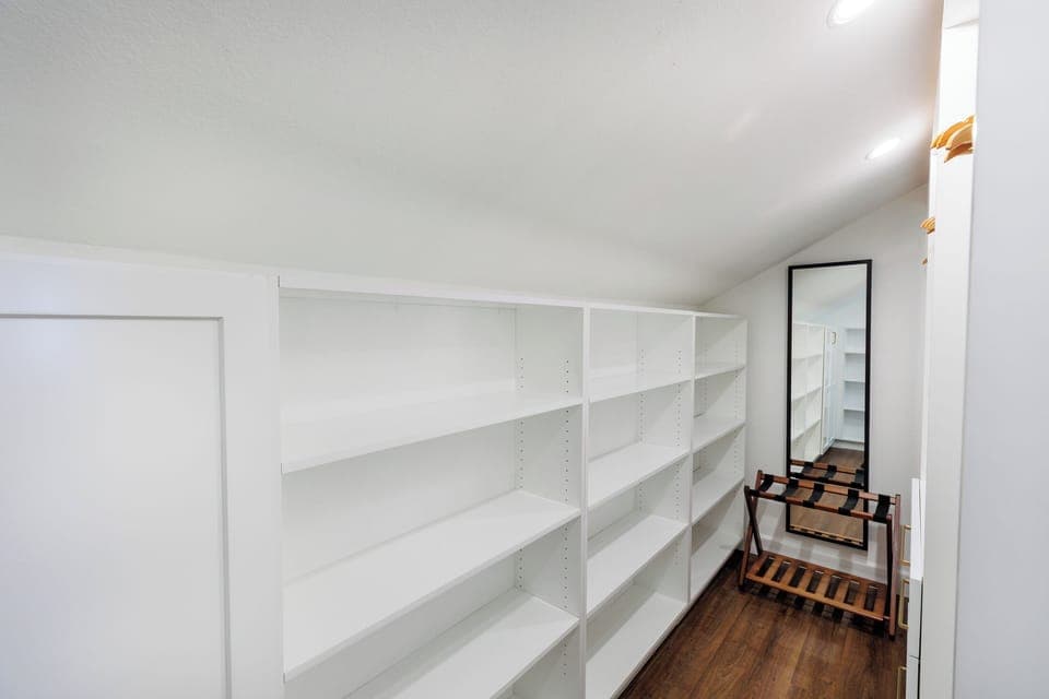 Walk-in closet.