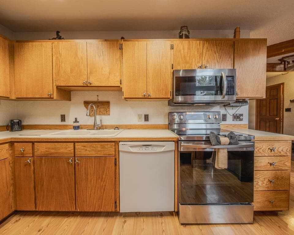 Meals will be made easy in the full kitchen