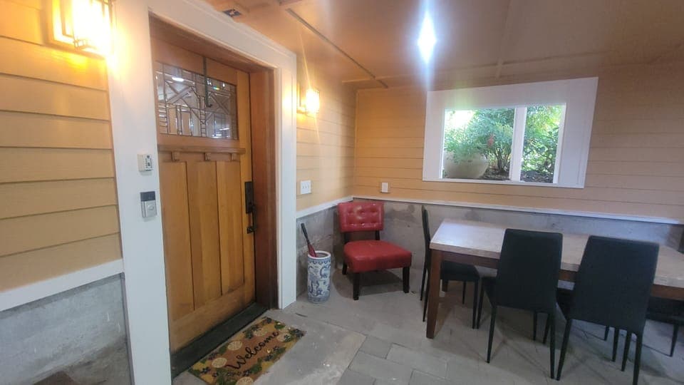 Entry with covered patio