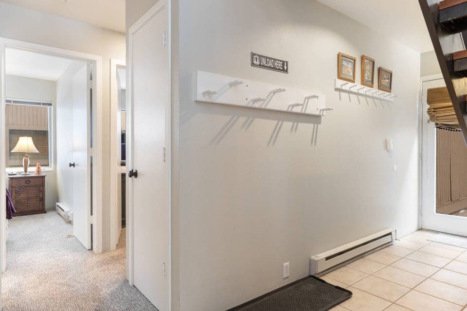 Convenient drop zone to unload coats, gear, and winter essentials.