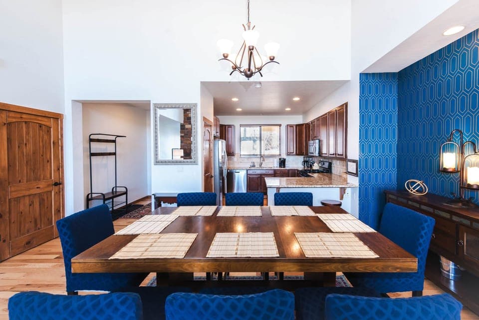 dining and kitchen