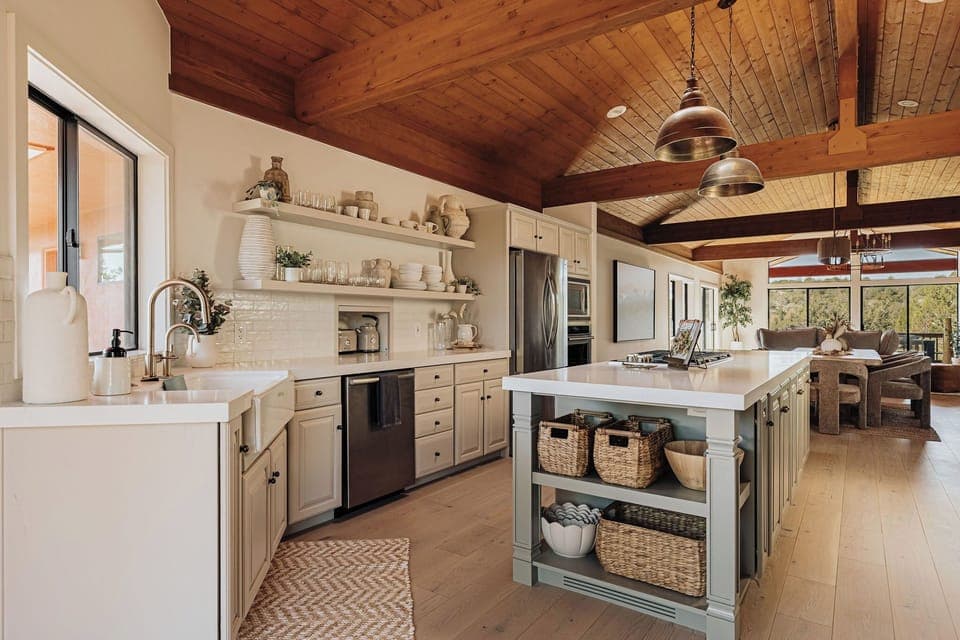 Fully stocked designer kitchen