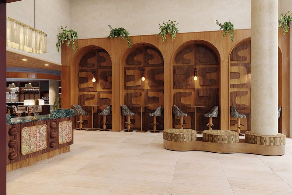 Cafe and Bar led by local culinary talent (please note these are still under construction)