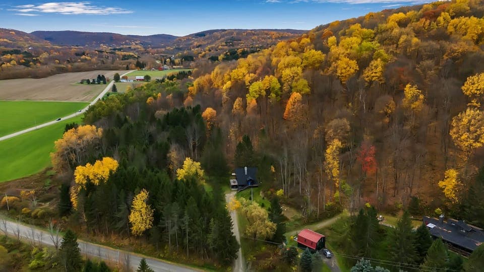 Aerial view of A-Frame 