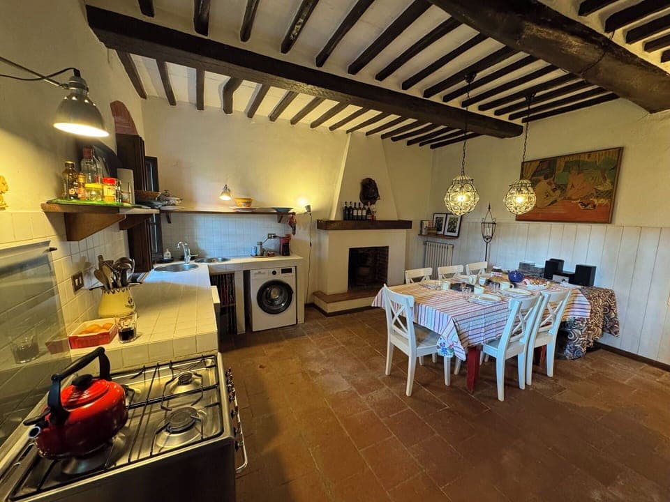 Furniture, Flooring, Interior Design, Wood, Ceiling, Kitchen, Table, Room, Floor, Lighting