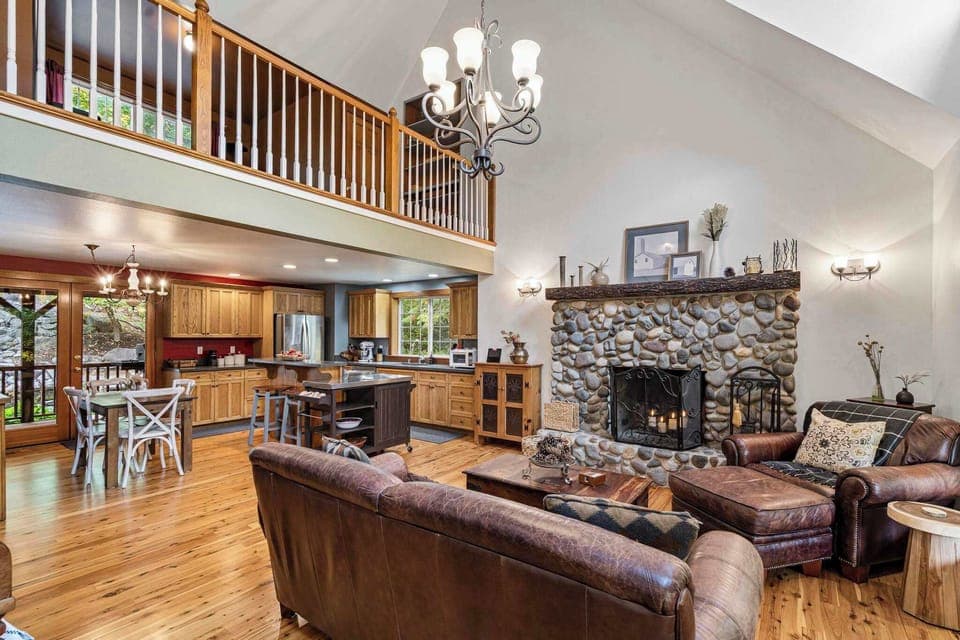 Step into a story. Our handcrafted Great Room welcomes you with warmth, history, and plenty of space to breathe.