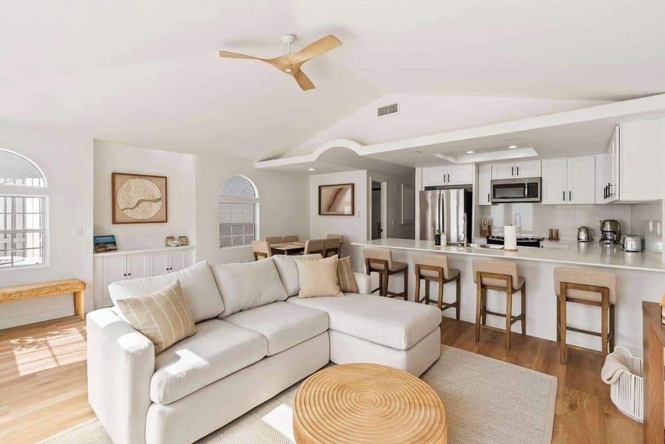 Bright, open living area.