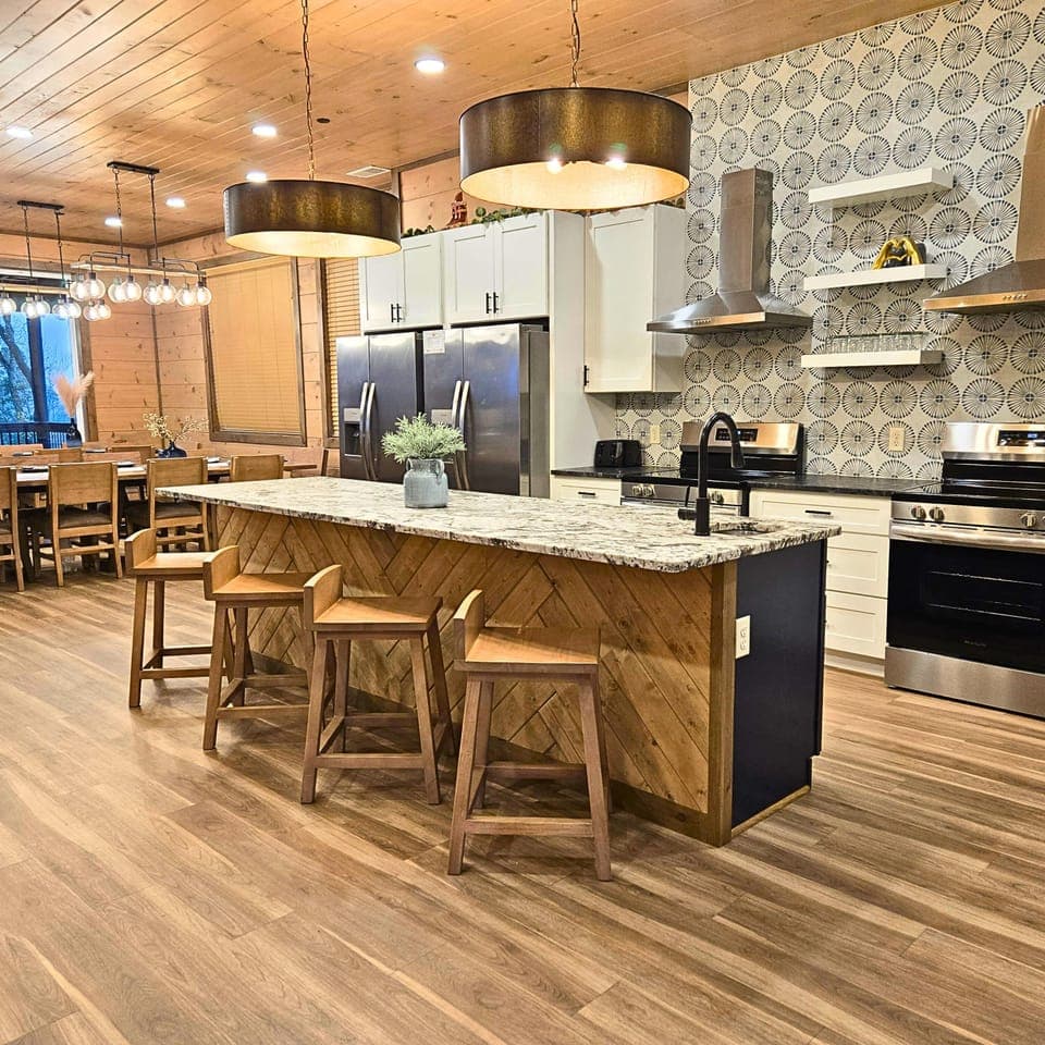 Make a waffle breakfast a great dinner for all in our chef inspired kitchen, offering 2 of every major appliance and a prep sink in the island. 