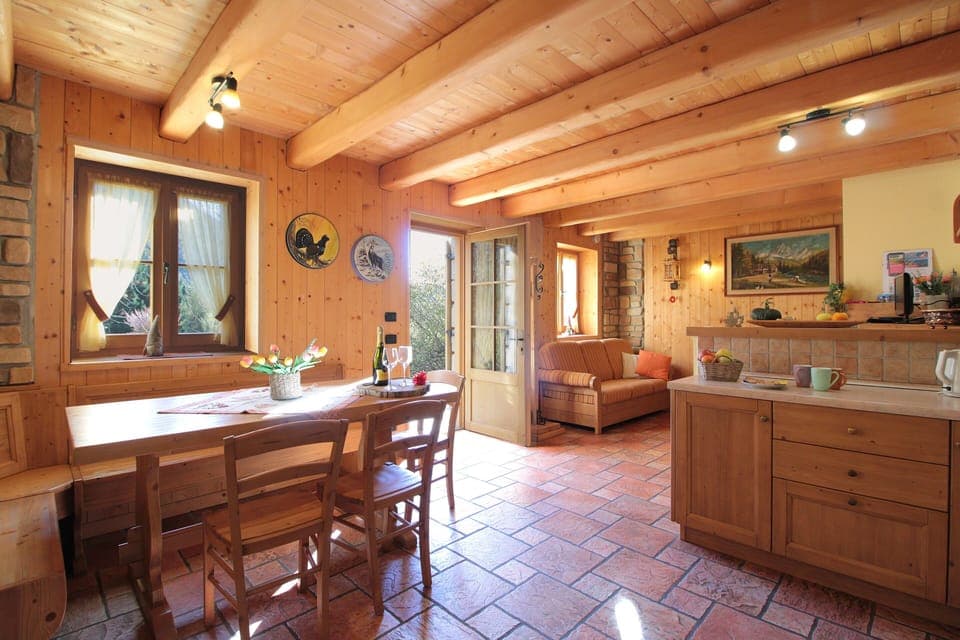 Cabin, Mountain View | Living area | 32-inch flat-screen TV with cable channels