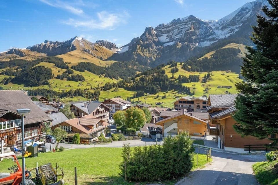 Charming alpine village scenery…