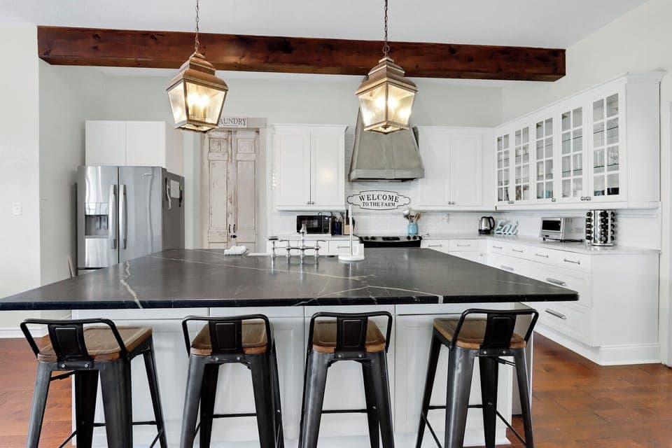 Luxury kitchen with custom finishes