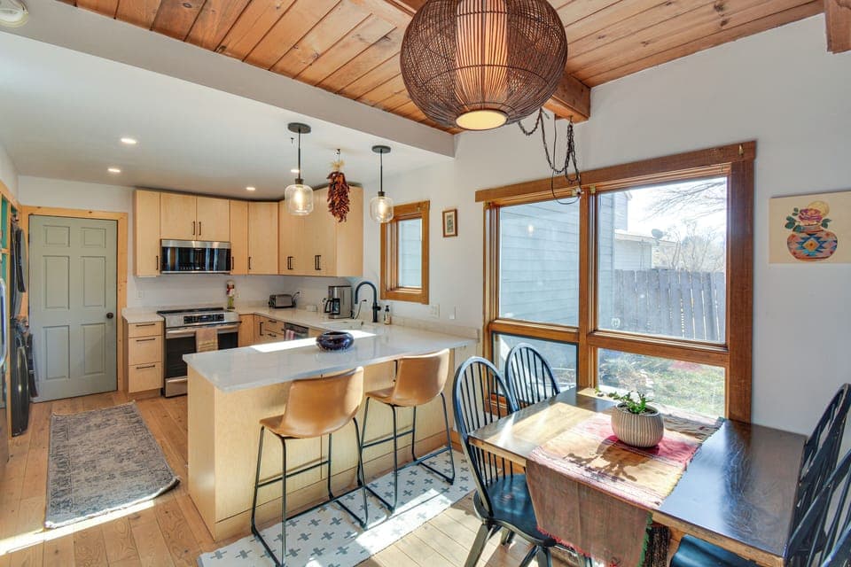 Dining Area & Kitchen | 1st Floor | Washer & Dryer