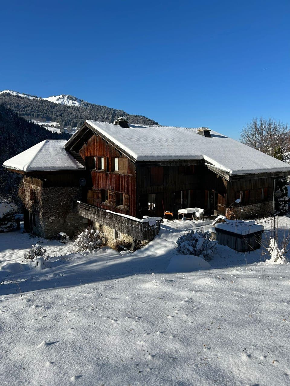 The wonderful mountain views from the chalet