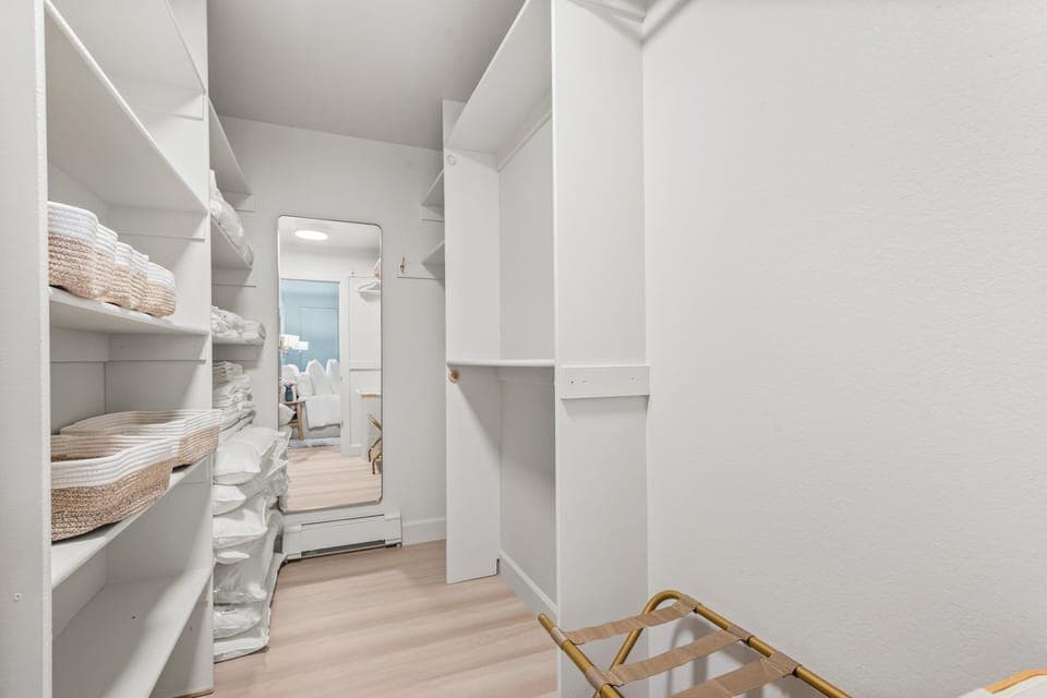 Large closet in primary bedroom. 