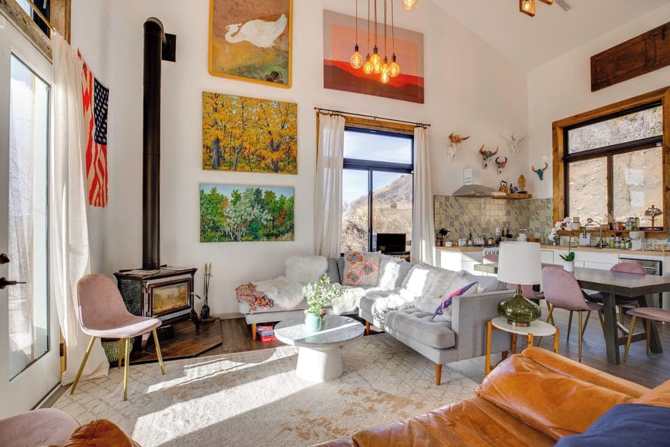 Living Room | Wood-Burning Stove | Board Games & Books