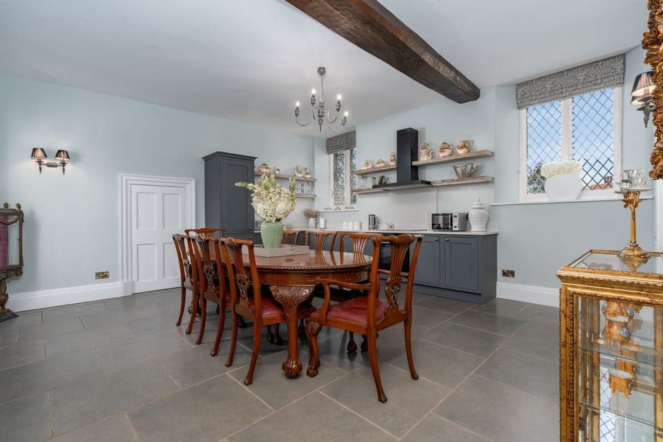The kitchen dining area at Priory West Gate, Essex