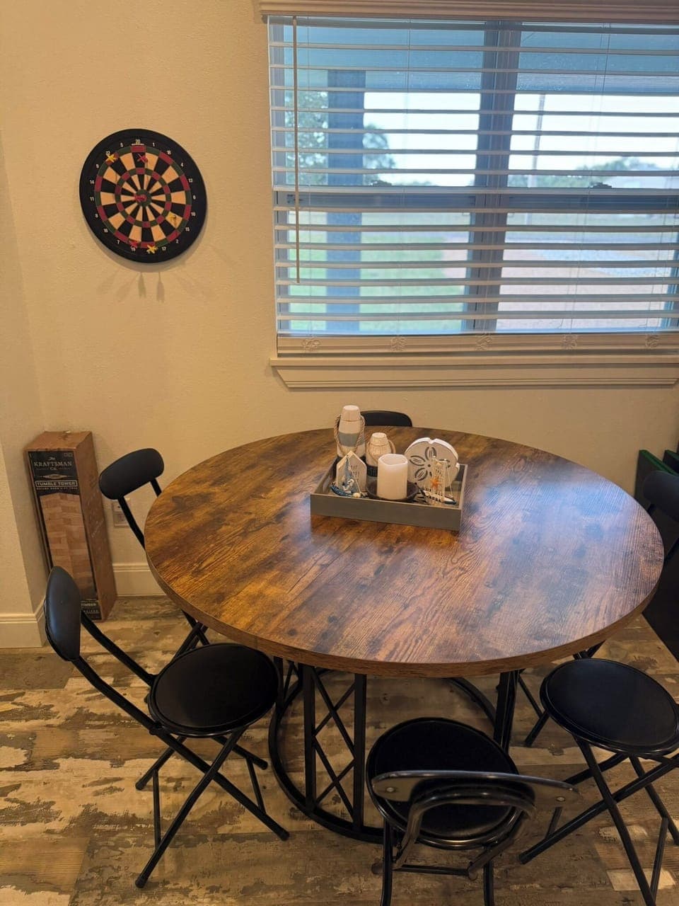 downstairs dining/game center