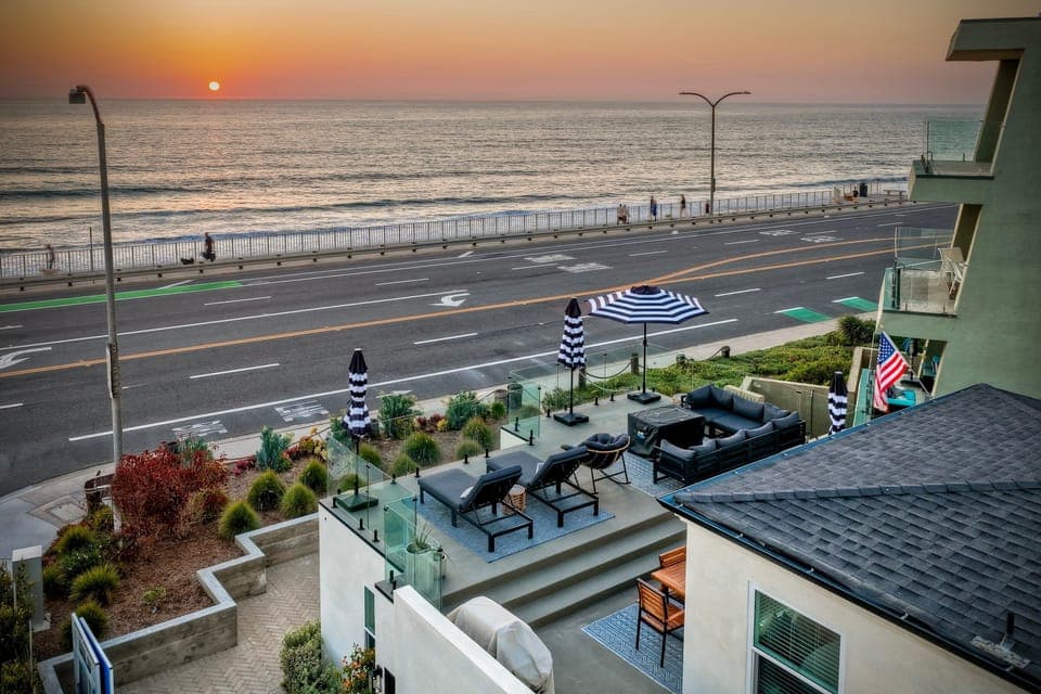 Oceanfront sunset views from your private rooftop oasis