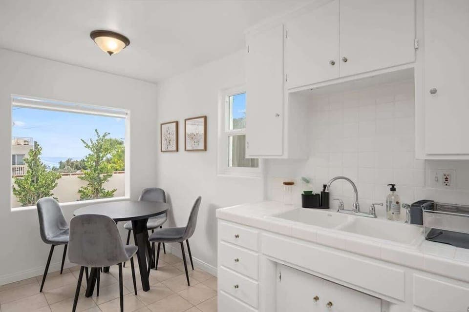 Small Dining area Seats 4:  Cook and enjoy meals at home. Don't forget about our outdoor patio dining area as well! 