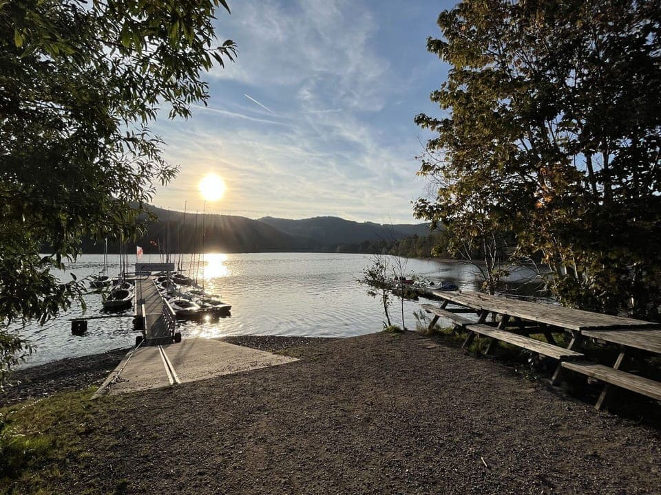 Water, Body Of Water, Lake, Bank, Dock, Loch, Morning, Reflection, Boat, Channel