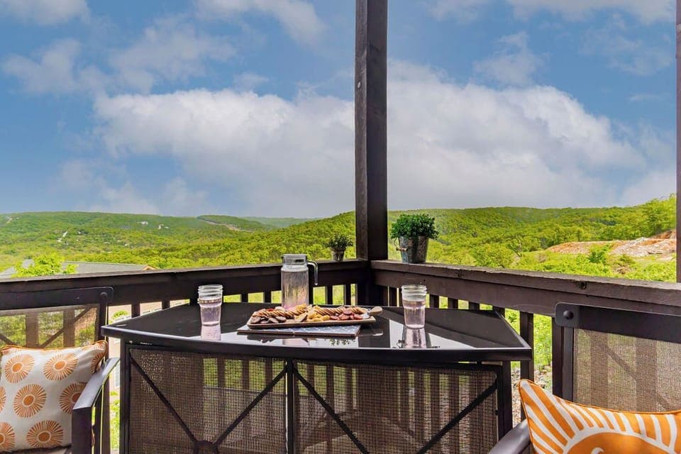 Soak in gorgeous Ozark Mountain views from your expansive covered patio!